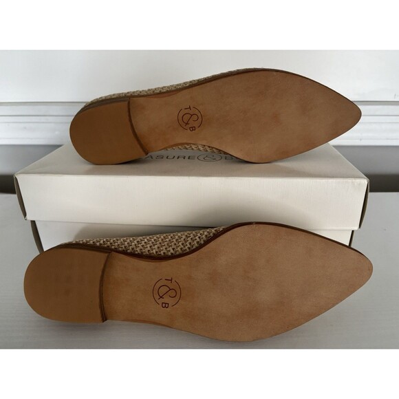 Treasure & Bond KYLEE Tan Woven Raffia Flat Shoes Women’s Size 8.5 M - Picture 6 of 7